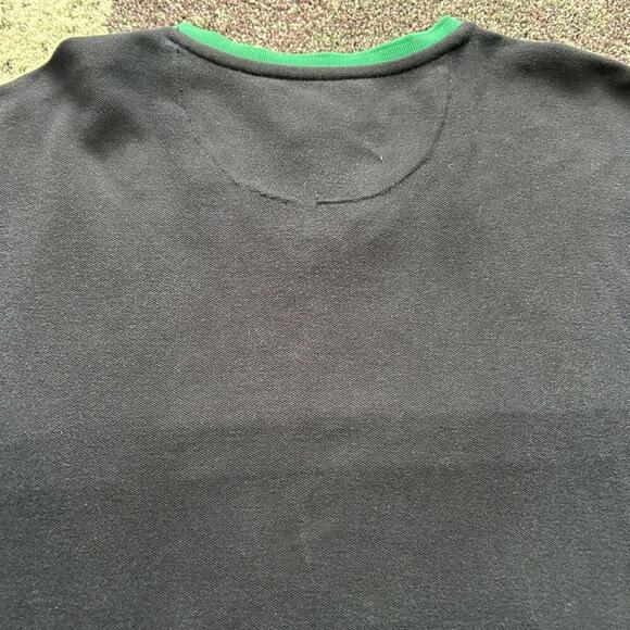 Chaps Ralph Lauren Men's Black V-Neck T-Shirt with Green and - Picture 7 of 7